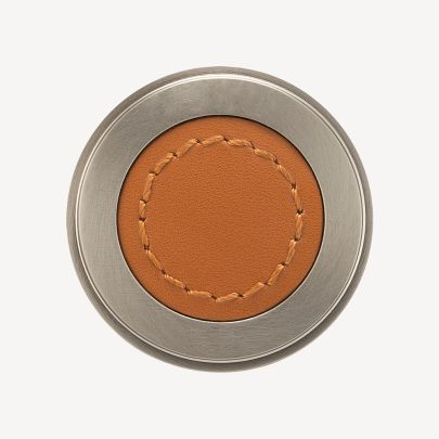 Split Brush Nickel and Tan Leather Finish Swatch(Finish ID : 70)