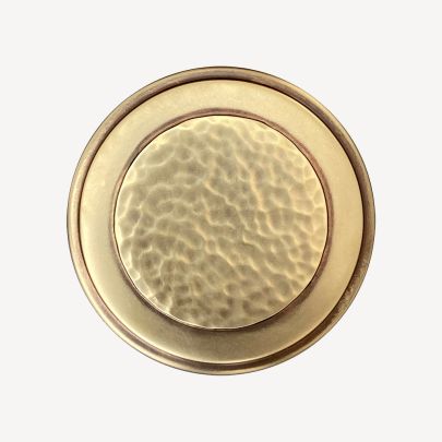 Hand Peened Hammered over Aged Brass Finish Swatch(Finish ID : 12-4)