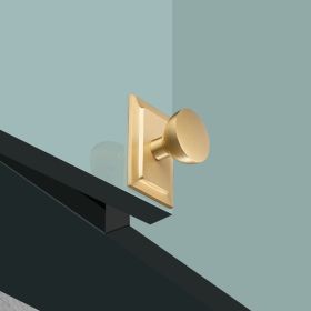 Sula Knob with Rectangular Backplate